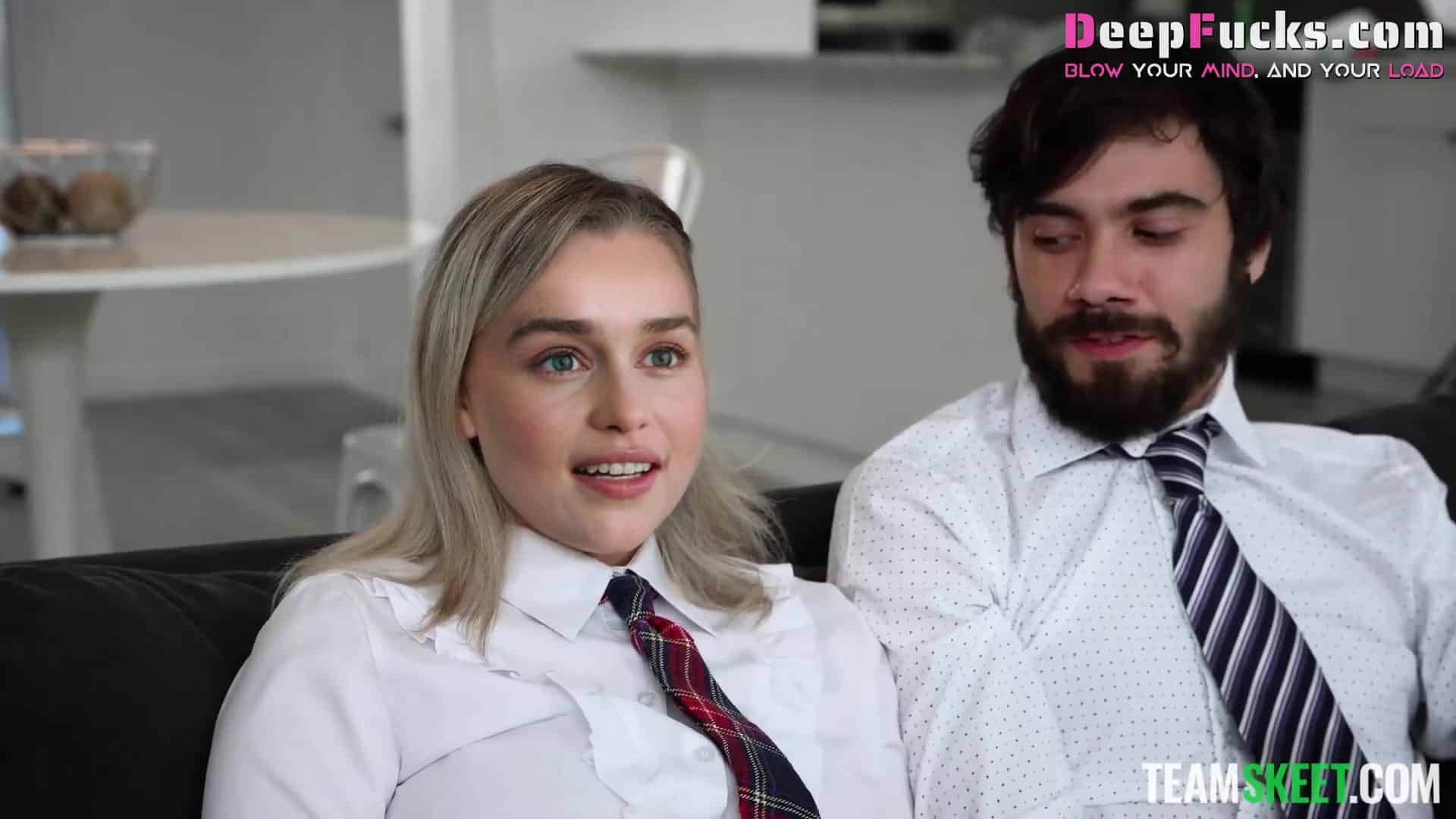 Emilia Clarke porn video  [Toasty] Innocent School Girl Takes Cock