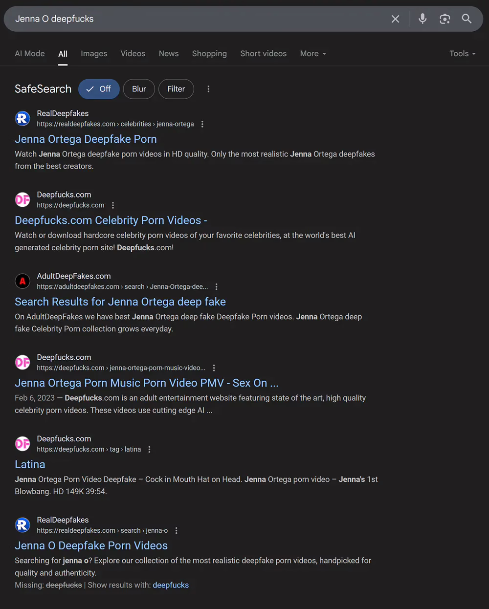 test 2 Uncensored Search Results with Deepfucks